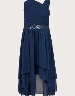 Abigail One-Shoulder Prom Dress Blue
