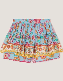 Adara Floral Print Skort Blue