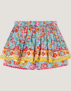 Adara Floral Print Skort Blue
