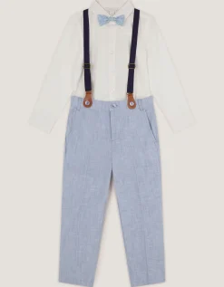 Aiden 3-Piece Suit with Braces Blue