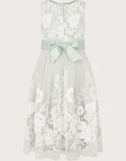 Alicia Embroidered Lace Maxi Dress Green