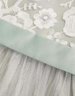 Alicia Embroidered Lace Maxi Dress Green