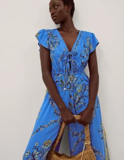 Amiee Floral Culotte Jumpsuit Blue