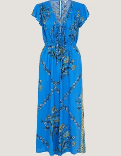 Amiee Floral Culotte Jumpsuit Blue