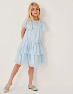 Anastasia Embellished Tulle Party Dress Blue
