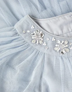 Anastasia Embellished Tulle Party Dress Blue