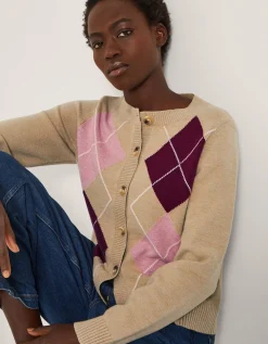 Anne Argyle Knitted Cardigan Camel