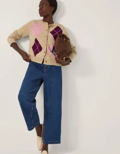 Anne Argyle Knitted Cardigan Camel