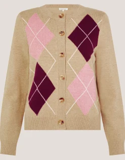 Anne Argyle Knitted Cardigan Camel