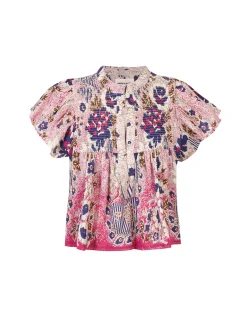 Antik Batik Amia Floral Print Top Pink