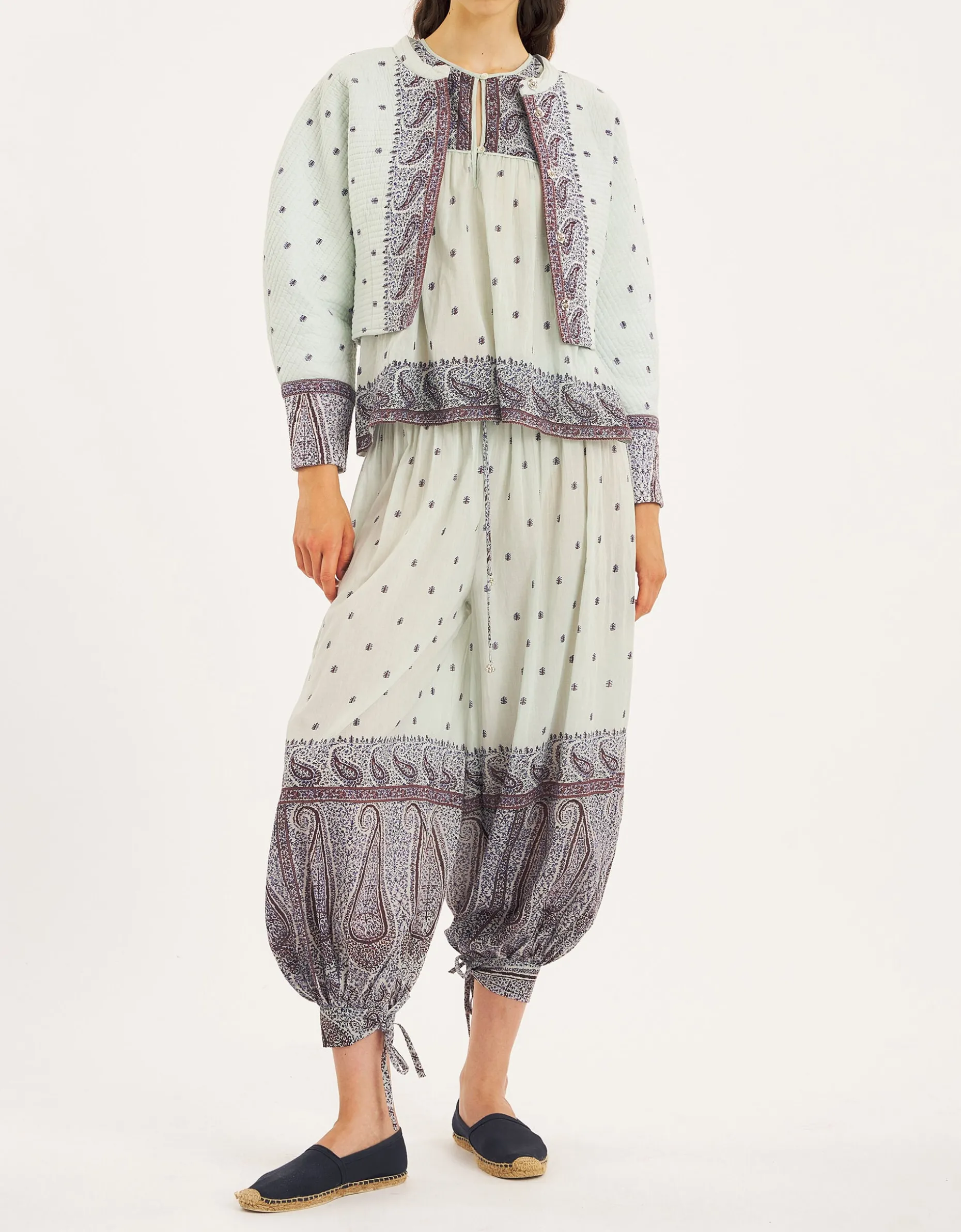 Antik Batik Johri Paisley Sarouel Trousers Blue