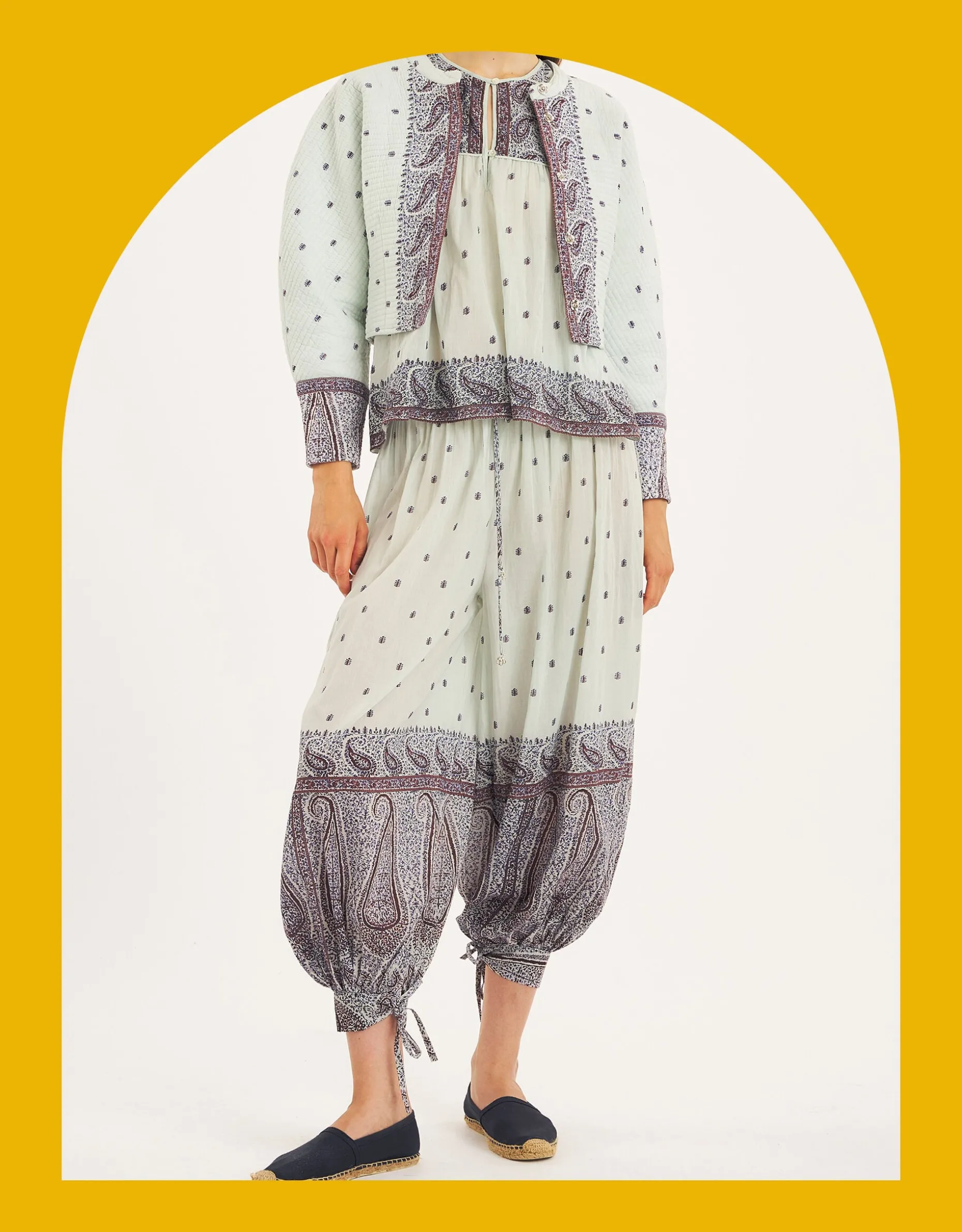 Antik Batik Johri Paisley Sarouel Trousers Blue