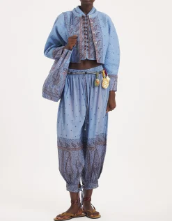 Antik Batik Johri Paisley Sarouel Trousers Blue