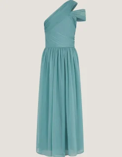 Arianna One-Shoulder Tulle Prom Dress Green