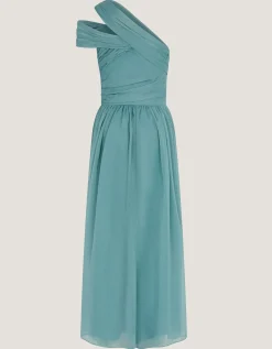 Arianna One-Shoulder Tulle Prom Dress Green