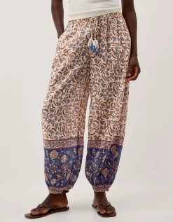 Ari Floral Balloon Trousers Blue