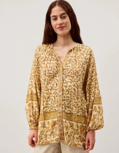 Ari Floral Print Blouse Yellow