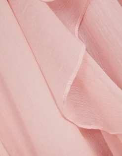 Arizona Halter Ruffle Prom Dress Pink