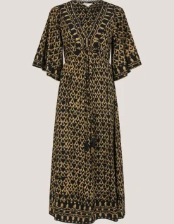 Arti Print Midi Kaftan Black