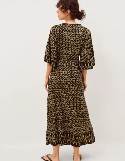 Arti Print Midi Kaftan Black