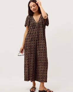 Arti Print Wide Leg Jumpsuit Black