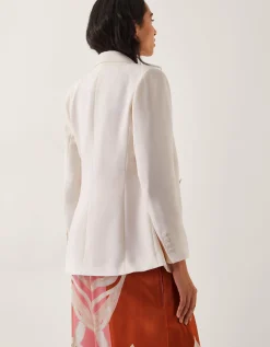 Ashley Double-Breasted Blazer Ivory