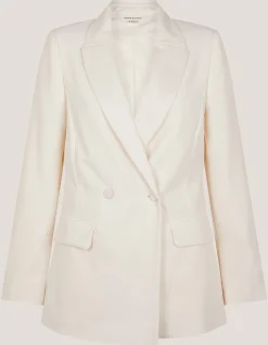 Ashley Double-Breasted Blazer Ivory