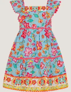 Baby Adara Floral Print Dress Blue