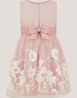 Baby Alicia Embroidered Lace Dress Pink