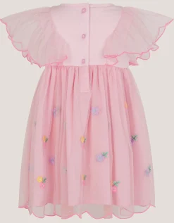 Baby Butterfly Tulle Jersey Dress Pink