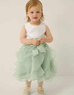 Baby Cancan Ruffle Party Dress Green