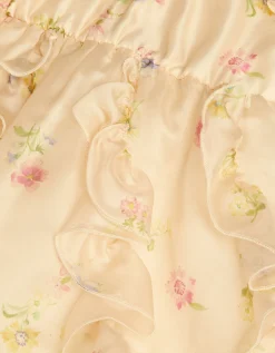 Baby Ditsy Floral Ruffle Party Dress Yellow