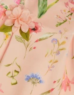 Baby Dream Strappy Floral Party Dress Pink