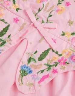 Baby Embroidered Butterfly Bodice Dress Pink