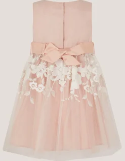 Baby Felicity Embroidered Floral Dress Pink
