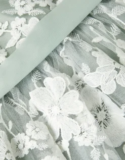 Baby Felicity Embroidered Floral Dress Green