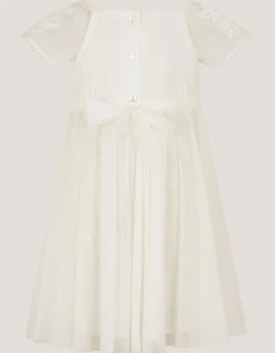 Baby Floella Floral Lace Dress Ivory