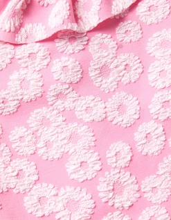 Baby Floral Jacquard Swimsuit Pink