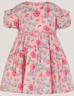 Baby Floral Print Jacquard Dress Ivory