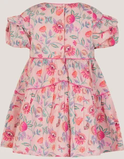 Baby Floral Print Jacquard Dress Ivory