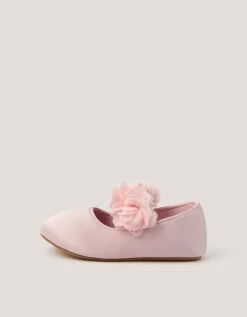 Baby Flower Pom Pom Walker Shoes Pink