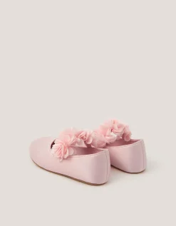 Baby Flower Pom Pom Walker Shoes Pink