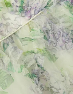 Baby Hydrangea Print Ruffle Dress Multi