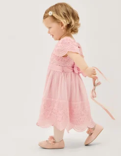 Baby Isabel Lace Tiered Party Dress Pink