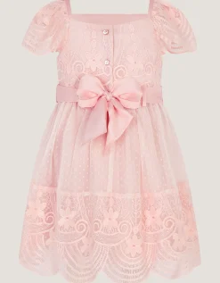 Baby Isabel Lace Tiered Party Dress Pink