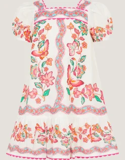 Baby Jelena Butterfly Print Dress Ivory