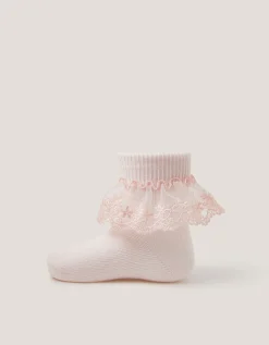 Baby Lace Socks Pink