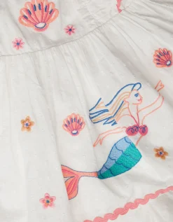 Baby Mermaid Embroidered Top & Shorts Ivory