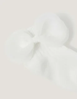 Baby Organza Bow Socks White
