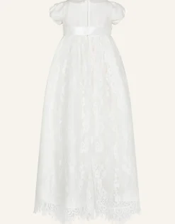 Baby Provenza Silk Christening Dress Ivory